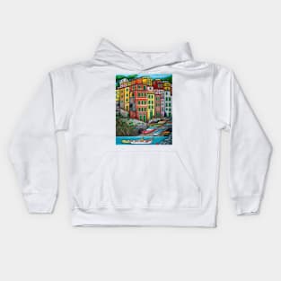 Colours of Riomaggiore, Cinque Terre Kids Hoodie